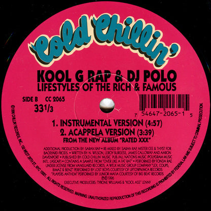Kool G Rap & DJ Polo* : Lifestyles Of The Rich & Famous (12")