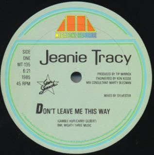 Jeanie Tracy : Don't Leave Me This Way (12", Single)