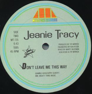 Jeanie Tracy : Don't Leave Me This Way (12", Single)