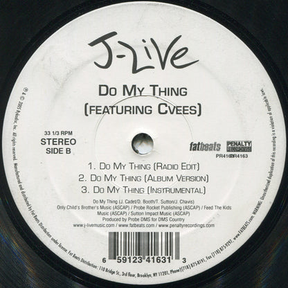 J-Live : Harder / Do My Thing (12")