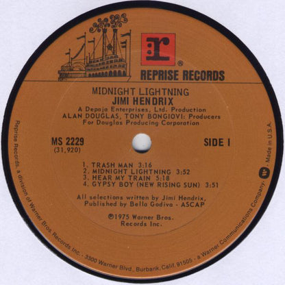 Jimi Hendrix : Midnight Lightning (LP, Album)