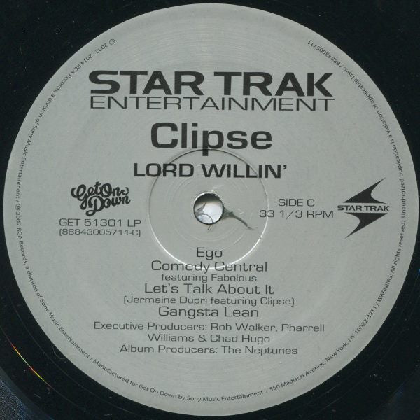 Clipse : Lord Willin' (2xLP, Album, RE)