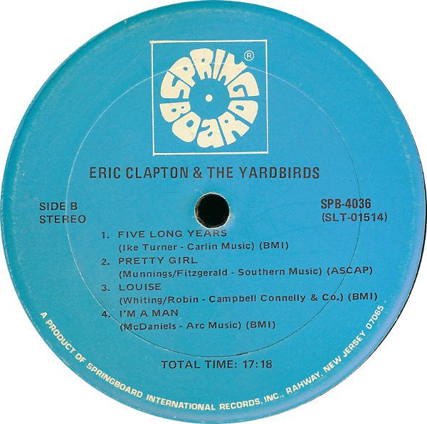 Eric Clapton And The Yardbirds : Eric Clapton And The Yardbirds (LP, Album, RE)