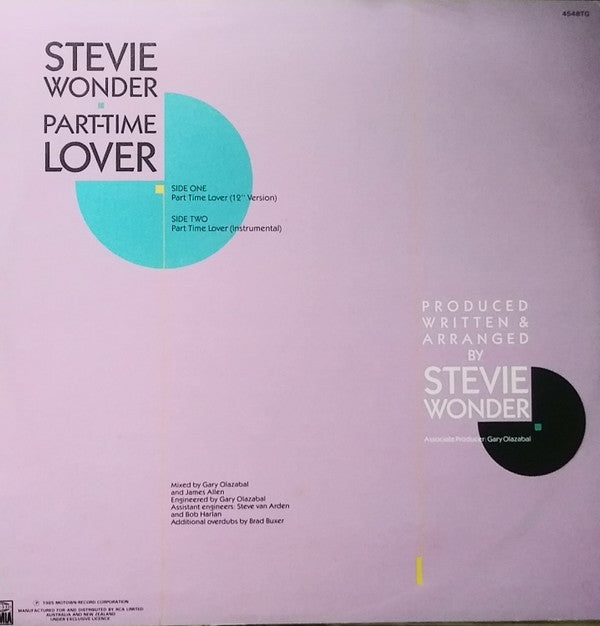 Stevie Wonder : Part-Time Lover (12", Single)