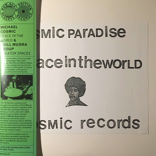 Michael Cosmic & The Phill Musra Group : Cosmic Paradise - Peace In The World - Cosmic Records (2xLP, Comp, Num)