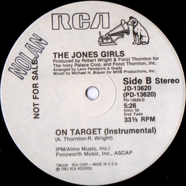 The Jones Girls : On Target (12", Promo)