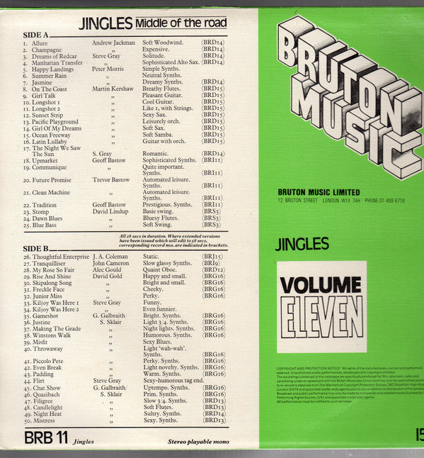 Various : Jingles Volume Eleven (LP)