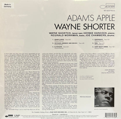 Wayne Shorter : Adam's Apple (LP, Album, RE, 180)