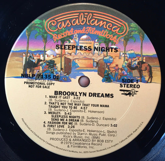 Brooklyn Dreams : Sleepless Nights (LP, Album, Promo)