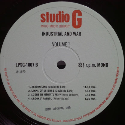Various : Industrial And War - Volume 1 (LP, Mono)