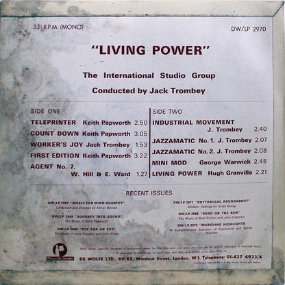 The International Studio Group : Living Power (10", Mono)