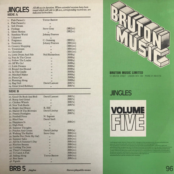 Various : Jingles Volume Five (LP)