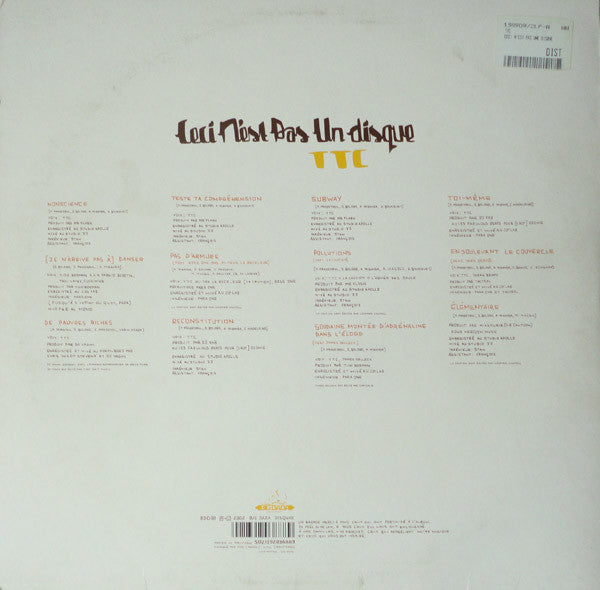 TTC : Ceci N'est Pas Un Disque (2xLP, Album)