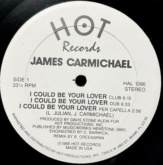 James Carmichael (2) : I Could Be Your Lover (12")