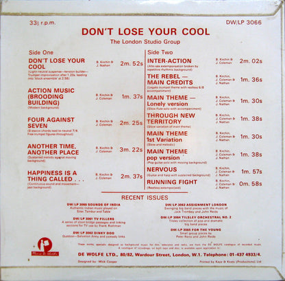 The London Studio Group : Don't Lose Your Cool (10", Mono)