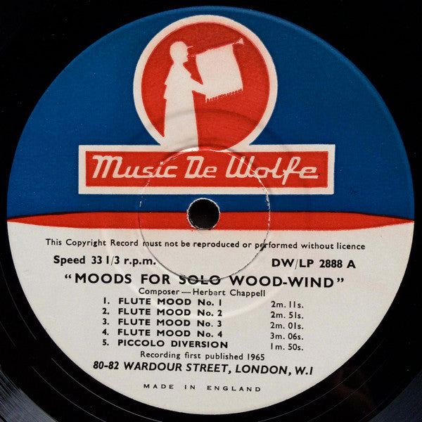 Herbert Chappell : Moods For Solo Woodwind (10")