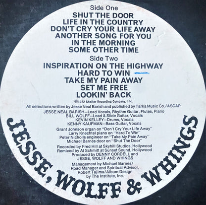Jesse, Wolff And Whings : Jesse, Wolff & Whings (LP, Album)