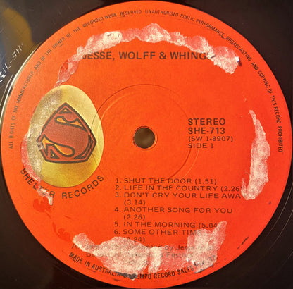 Jesse, Wolff And Whings : Jesse, Wolff & Whings (LP, Album)