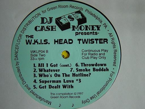 DJ Cash Money : The W.K.I.S. Head Twister (2xLP, Mixed, Promo)