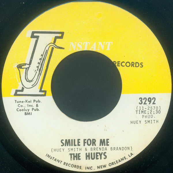 Hueys, The : Feelin' Kinda Coo-Coo Too / Smile For Me (7",45 RPM)