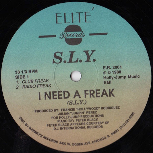 S.L.Y. : I Need A Freak (12")